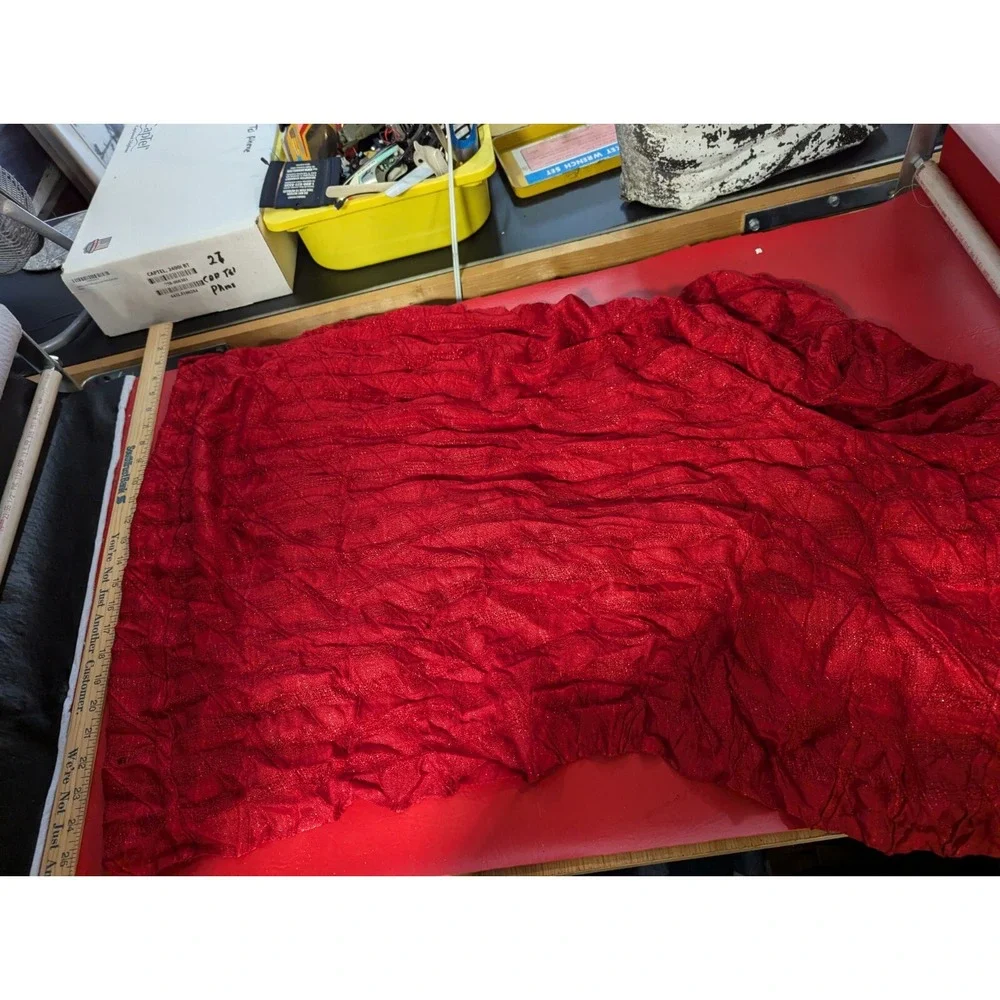 Big‎ Buddha red eternity sheer sparkle neck scarf wrap NWT